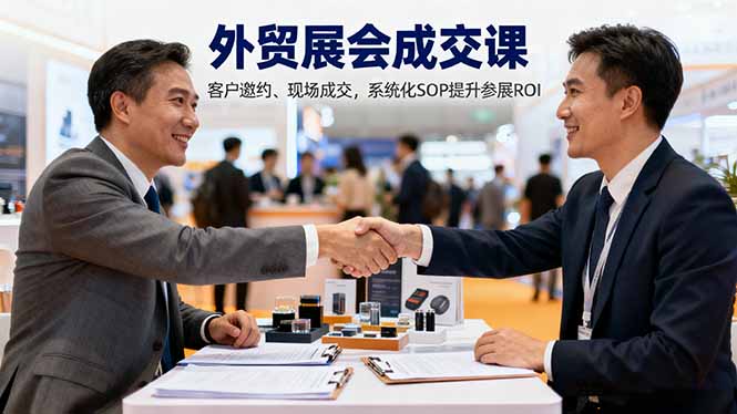 外贸展会成交课，含目标制定、客户邀约、现场成交，系统化SOP提升参展ROI-鸿途网创资源站