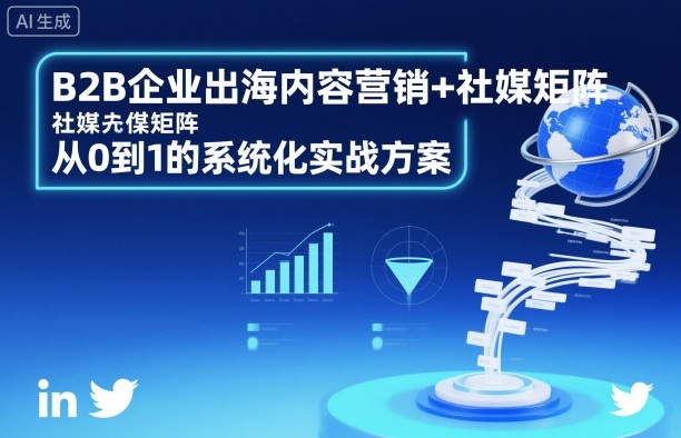 B2B企业出海内容营销+社媒矩阵，从0到1的系统化实战方案-鸿途网创资源站