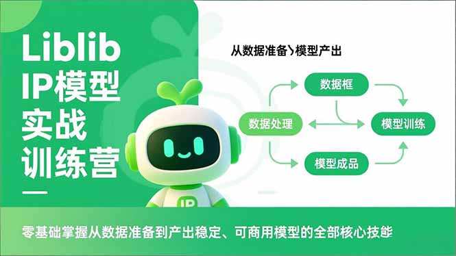 Liblib IP模型实战训练营，零基础掌握从数据准备到产出稳定、可商用模型的全部核心技能-鸿途网创资源站