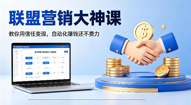联盟营销大神课，教你用信任变现，自动化賺钱还不费力【原创双语字幕】-鸿途网创资源站