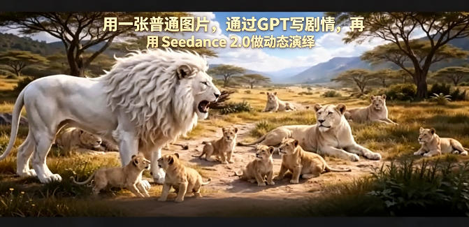 用一张普通图片，通过GPT写剧情，再用Seedance 2.0做动态演绎，居然能生成迪士尼风格搞笑动画-鸿途网创资源站