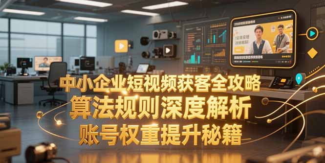 中小企业短视频获客全攻略，算法规则深度解析，账号权重提升秘籍-鸿途网创资源站