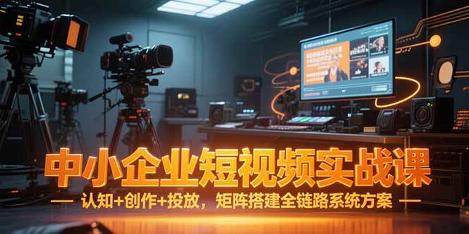中小企业短视频实战课，认知+创作+投放，矩阵搭建全链路系统方案-鸿途网创资源站