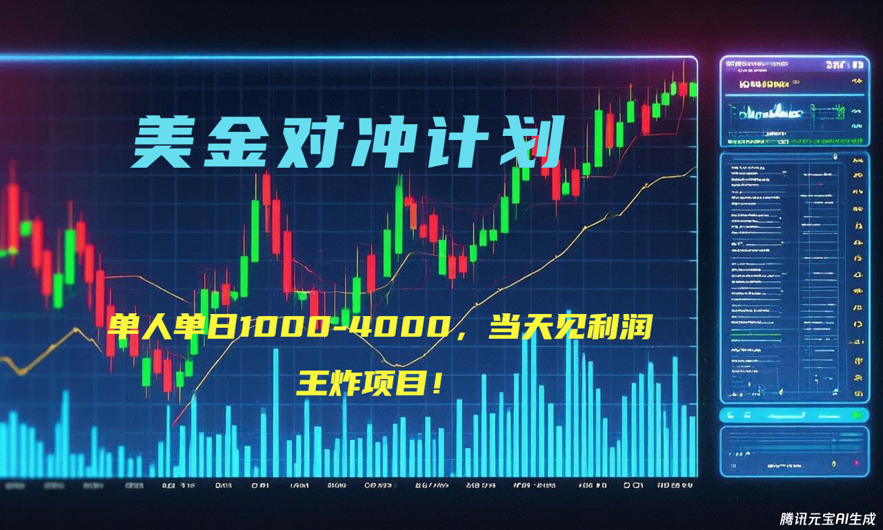2025年最暴力项目“美金先登计划”最新最强对冲战法，每日实际收益1K-4K-鸿途网创资源站
