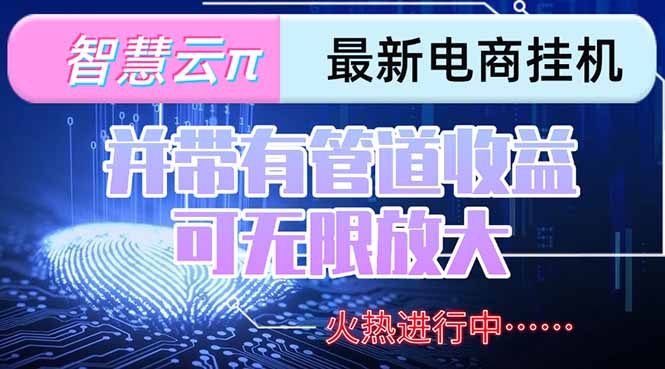 智慧云π电脑挂机单机每天收益300—500+ 并带有团队管道收益 可无限放大-鸿途网创资源站