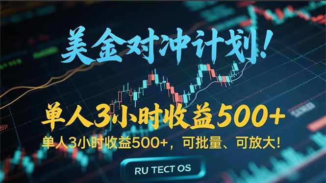 长久稳定的撸美金项目，平均3小时收入 500+，可公司实地考察实地操作！-鸿途网创资源站
