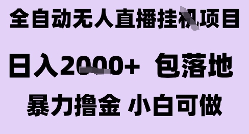 最新全自动抖音无人直播挂G项目，日入2k+ 包落地暴力撸金，小白可做【揭秘】-鸿途网创资源站
