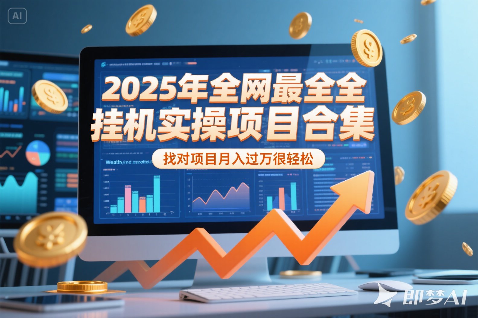 2025年挂机实操项目实操演练，挂机类型，AI直播类型，轻资产创业类型…-鸿途网创资源站