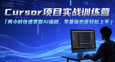 Cursor项目实战训练营，两小时快速掌握AI编程，零基础也能轻松上手-鸿途网创资源站
